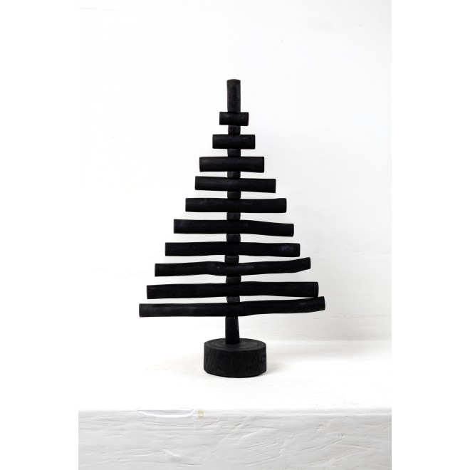 Handmade Black Wood Xmas Tree