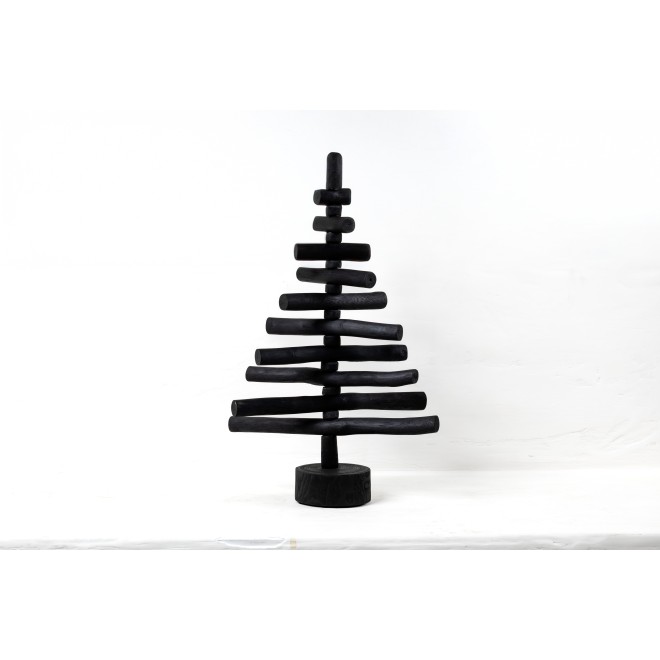 Handmade Black Wood Xmas Tree