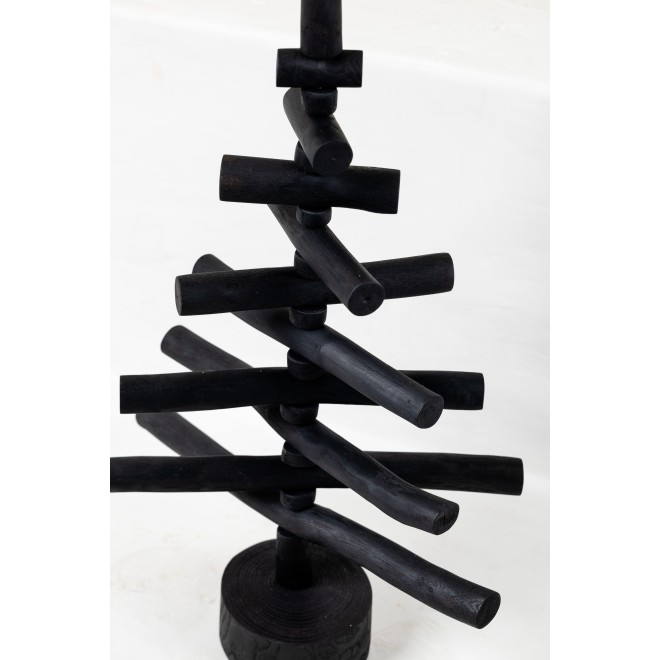 Handmade Black Wood Xmas Tree