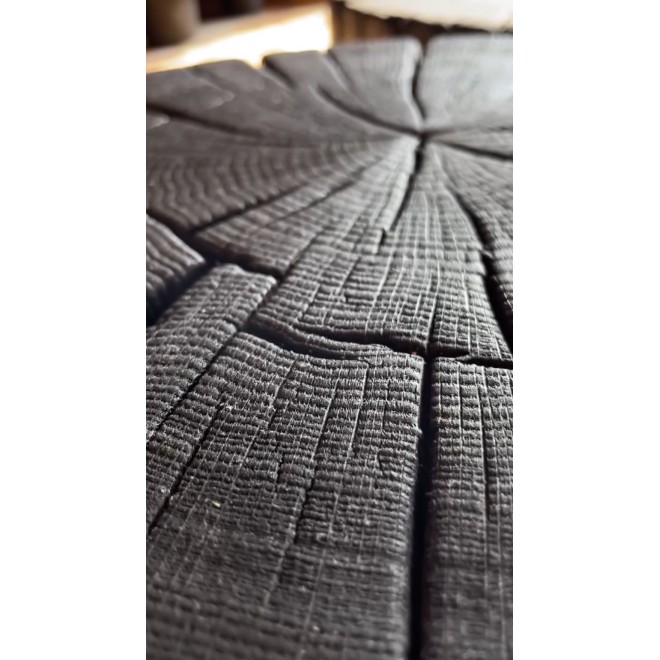 Handmade Black Stump Table