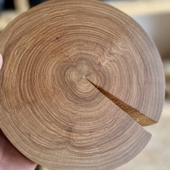 Rustic Ash Wood Display Stand 