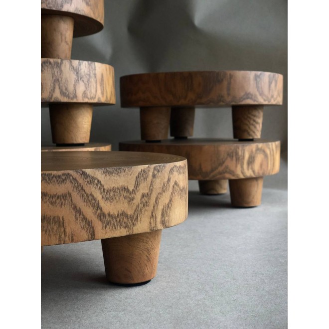 Rustic Ash Wood Display Stand 
