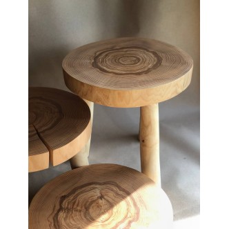 Brown Driftwood Stool & Planter