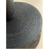 Handmade fire-burnt wood in black Xmas tree