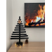 Handmade fire-burnt wood in black Xmas tree